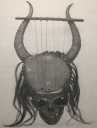 Lyre made from human skull and gazelle horns, central Africa.